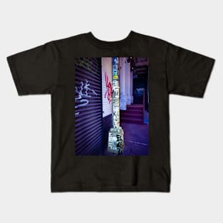 Purple Graffiti Stickers New York City Kids T-Shirt